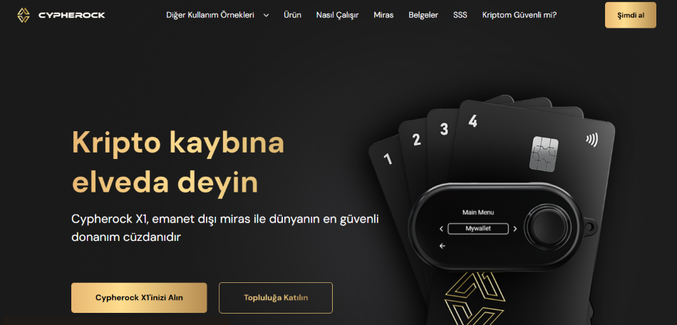 Bölünmüş anahtar ve maksimum güvenlik ile Cypherock