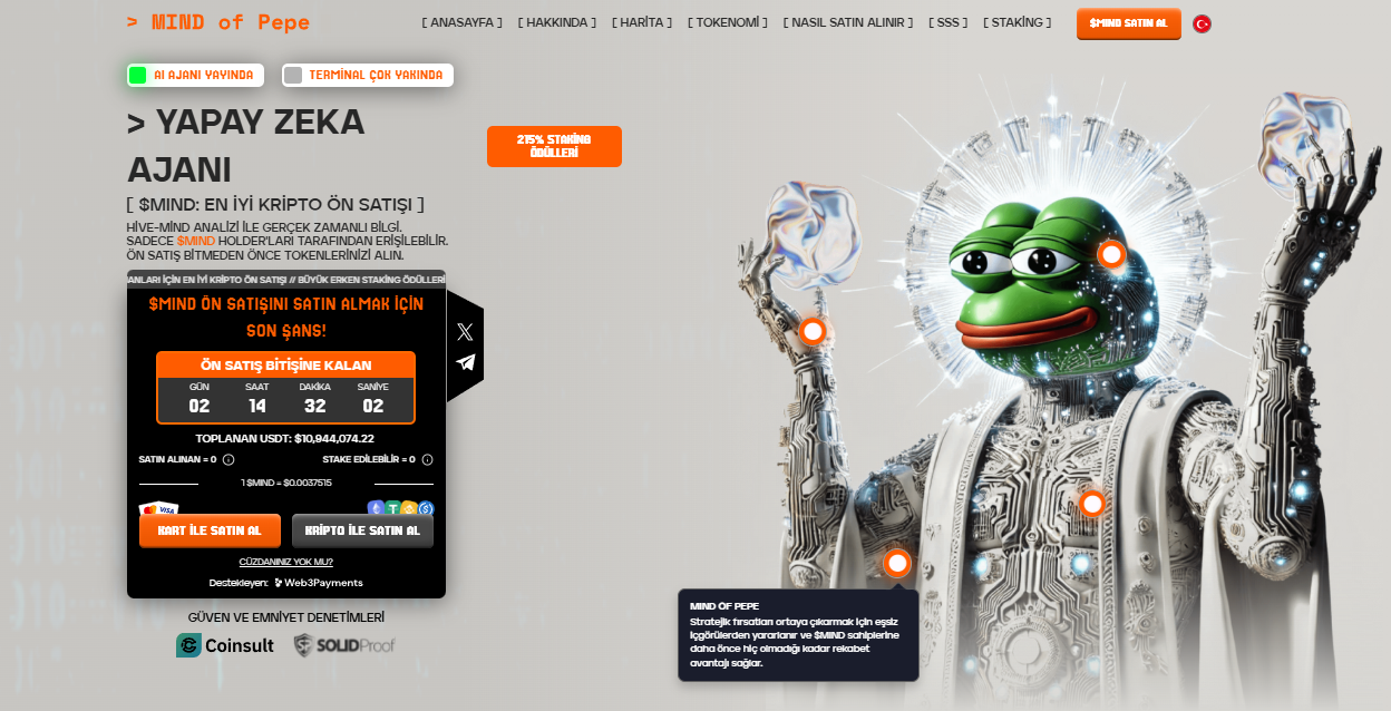 Dogecoin'e alternatif olarak MIND of Pepe