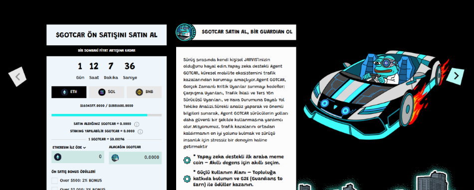 En İyi Kripto ICO'larından biri olarak öne çıkan $GOCAR