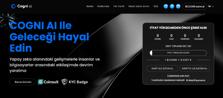 En İyi Kripto ICO'larından biri olarak öne çıkan Cogni AI