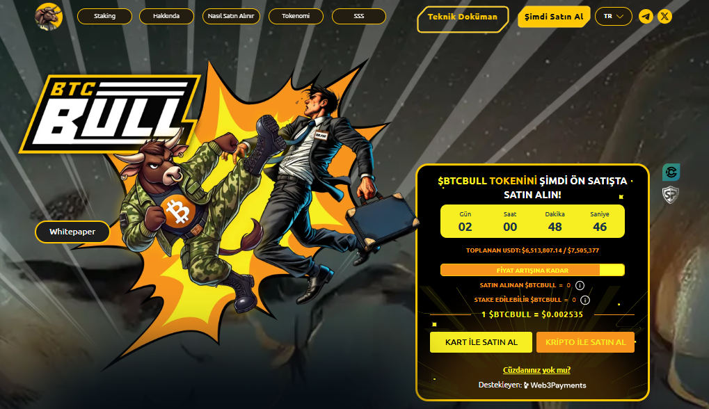 BTC Bull ön satış sayfası