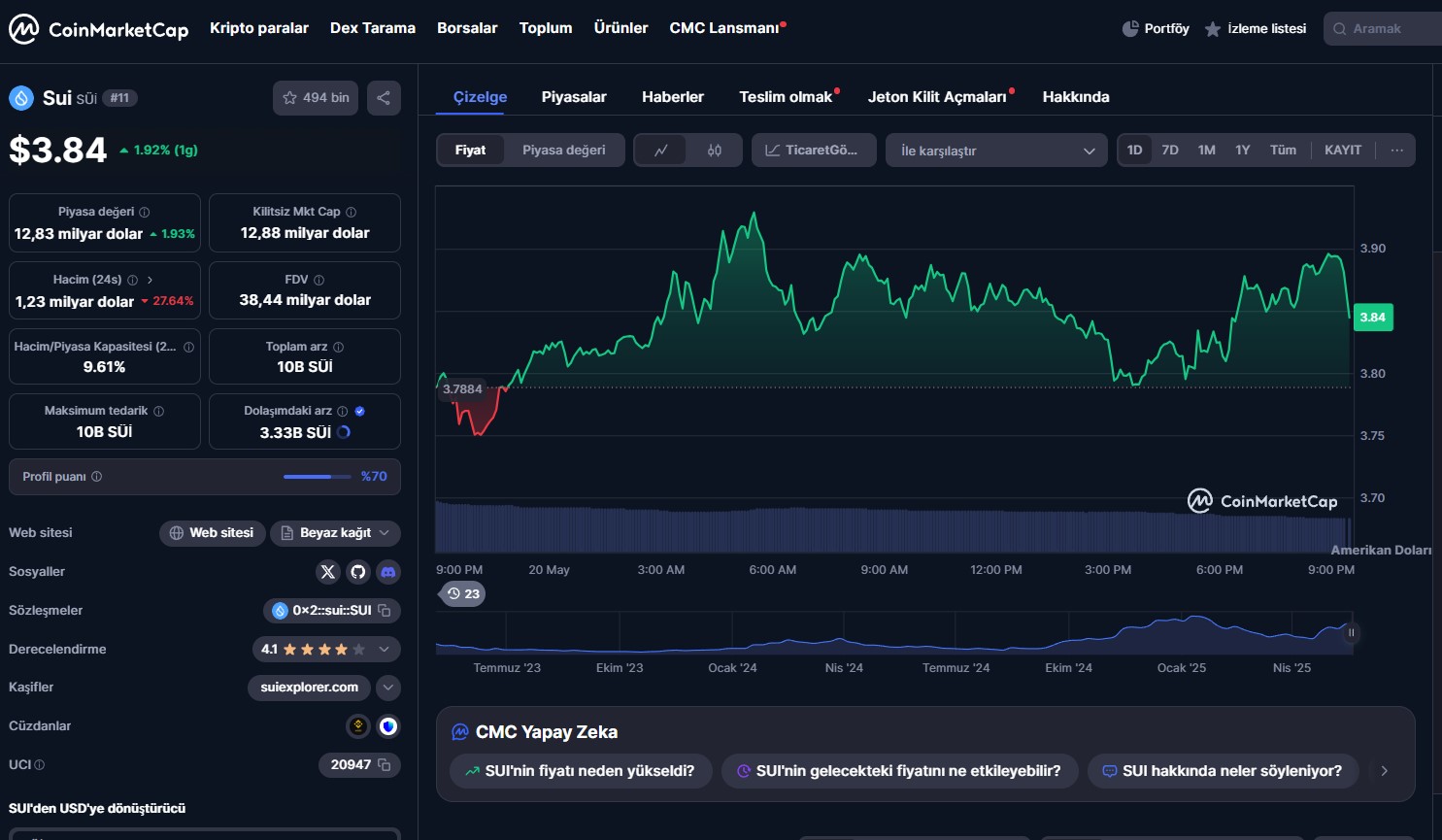 CoinMarketCap ile Coin Analizi 
