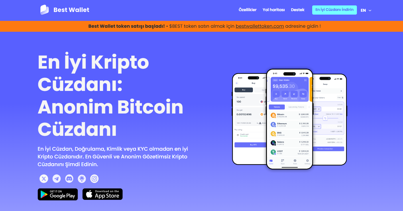 En iyi yapay zeka coinleri almak için cüzdan seçeneği: Best Wallet