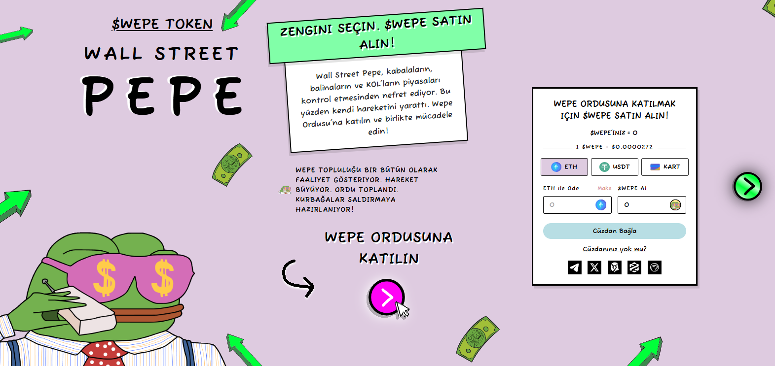En iyi shitcoinleri arayanlar için: Wall Street Pepe