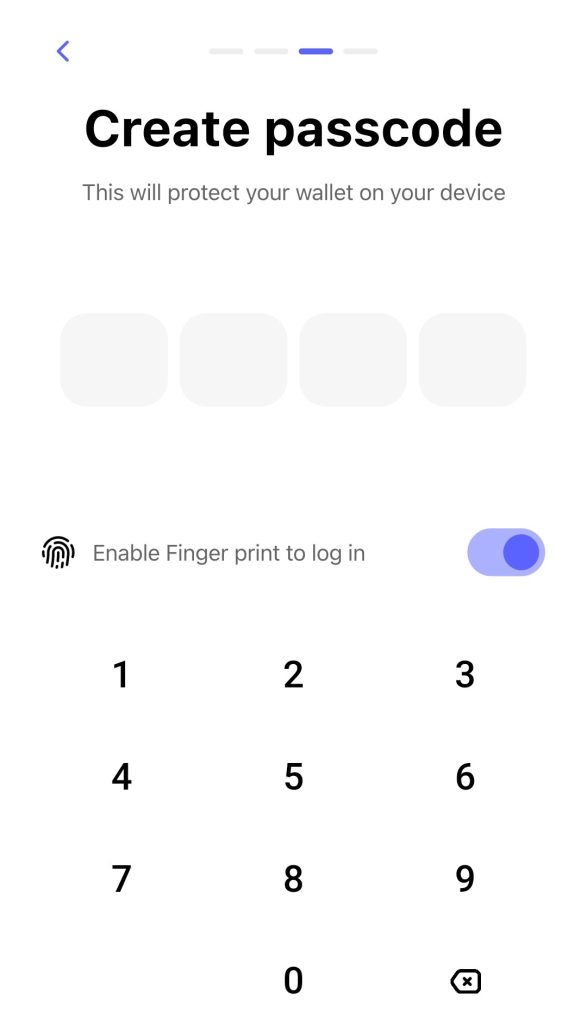 Best Wallet şifre oluşturma