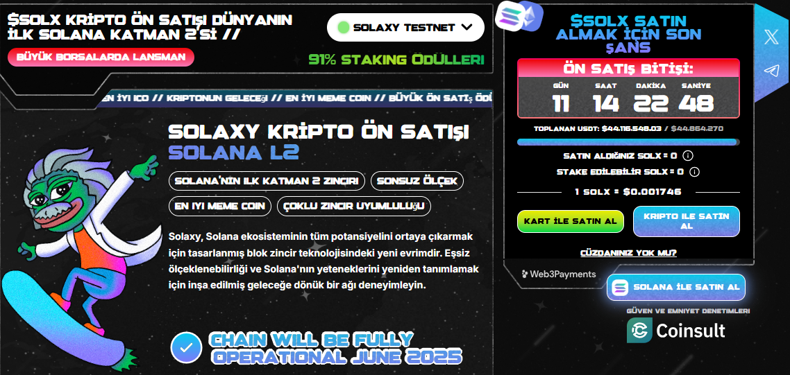 Solaxy ana sayfa