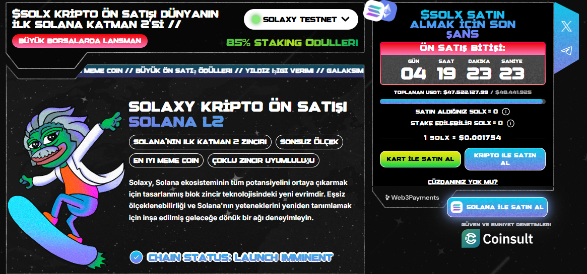 Solaxy ana sayfa