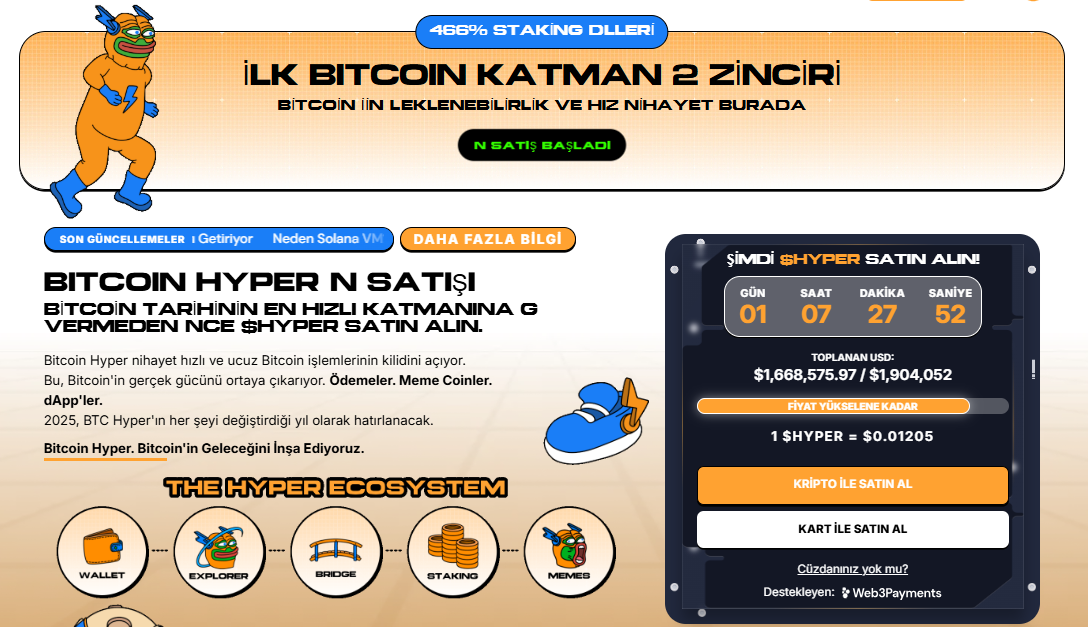 Bitcoin Hyper ana sayfa