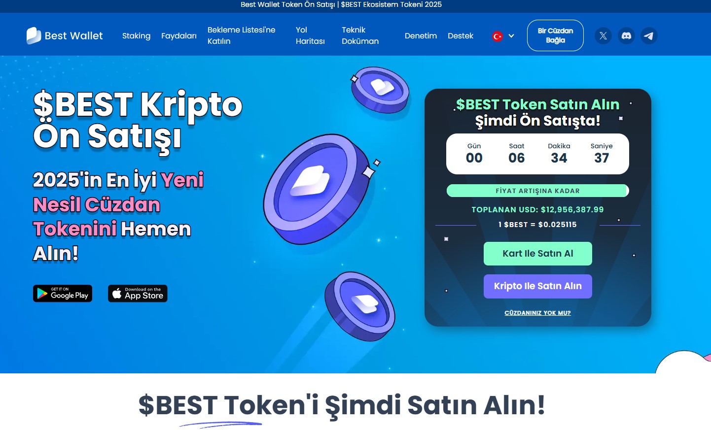 1000x Yapacak Coinler İçerisinde Yeni Nesil Web3 Cüzdan Tokeni Best Wallet İncelemesi