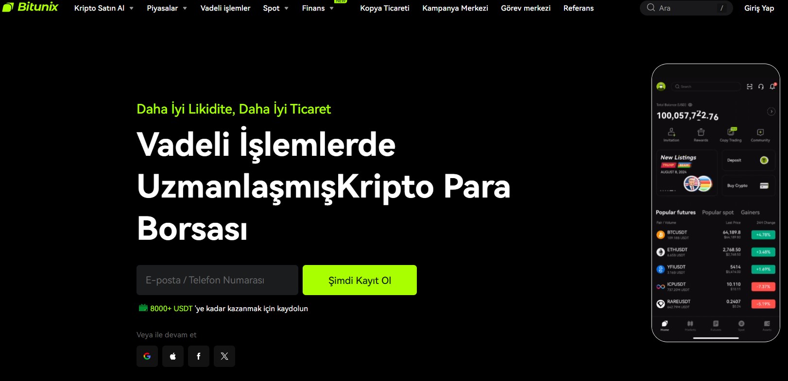 Kayıt Olunca Para Veren Borsalar İçerisinde Dikkat Çeken Bitunix İncelemesi