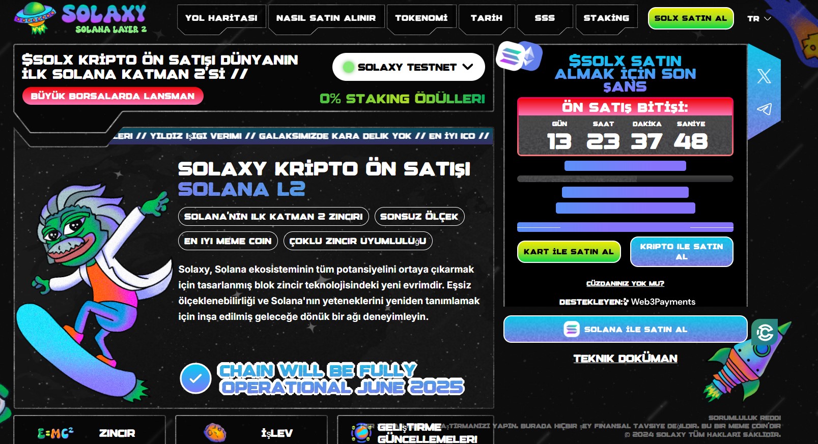 En İyi Kripto Paralar Arasında Hız ve Ölçeklenebilirlik Konusunda Lider Solaxy İncelemesi