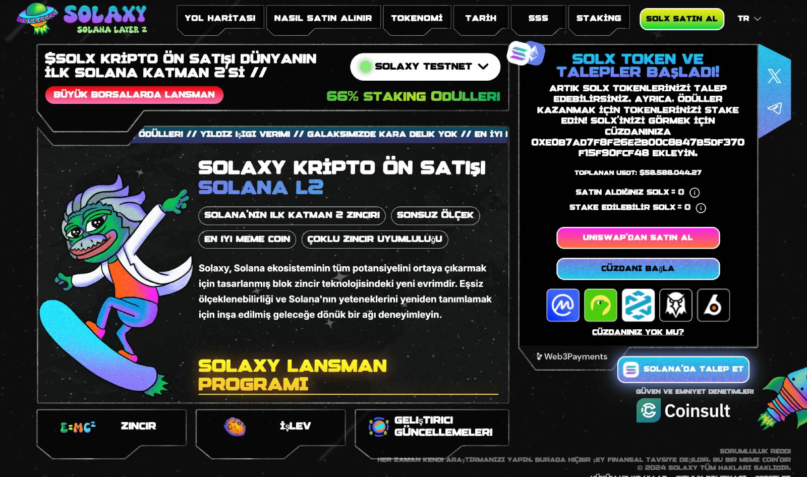 Solaxy SOLX - Bol Sıfırlı Coinler