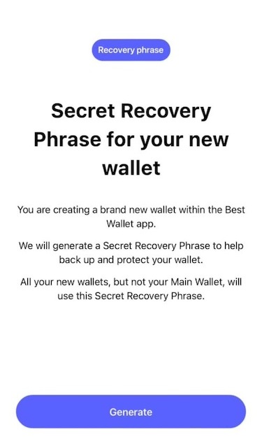 Best Wallet kurtarma ifadesi