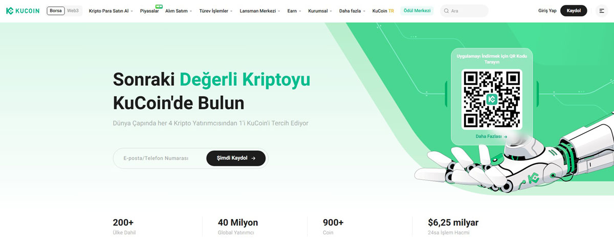 KuCoin - coin alım satım ve kripto staking platformu