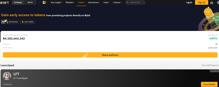 en iyi kripto launchpad platformları - Bybit Launchpad