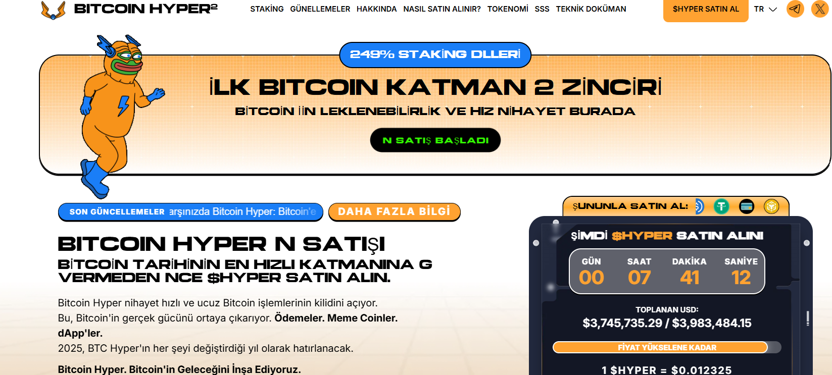  bitcoin hyper ön satışı