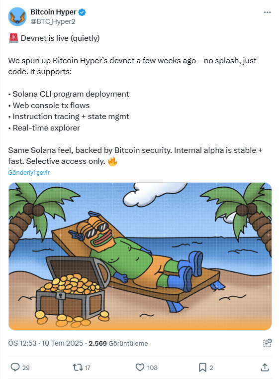 bitcoin hyper X paylaşımı