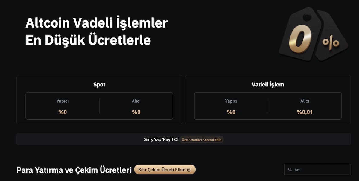 KCEX - en düşük komisyonlu kripto borsası
