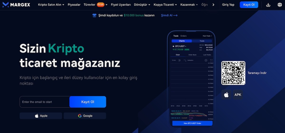 margex en az komisyon alan kripto borsası