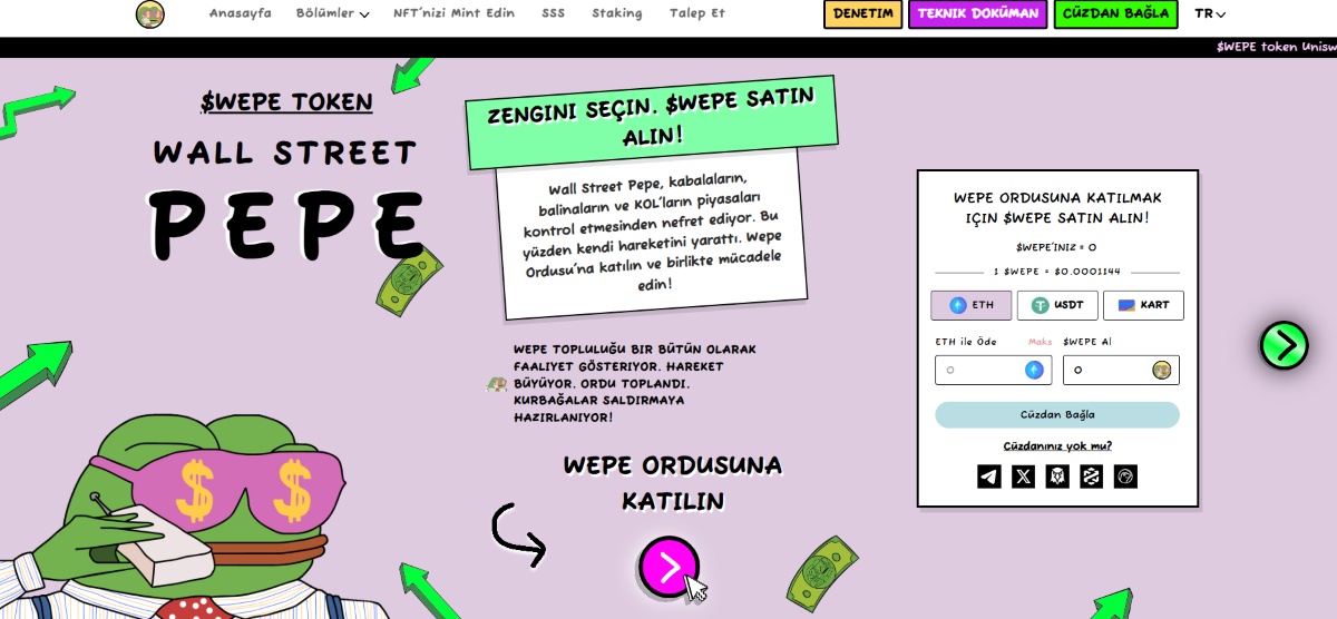 wall street pepe ana sayfa