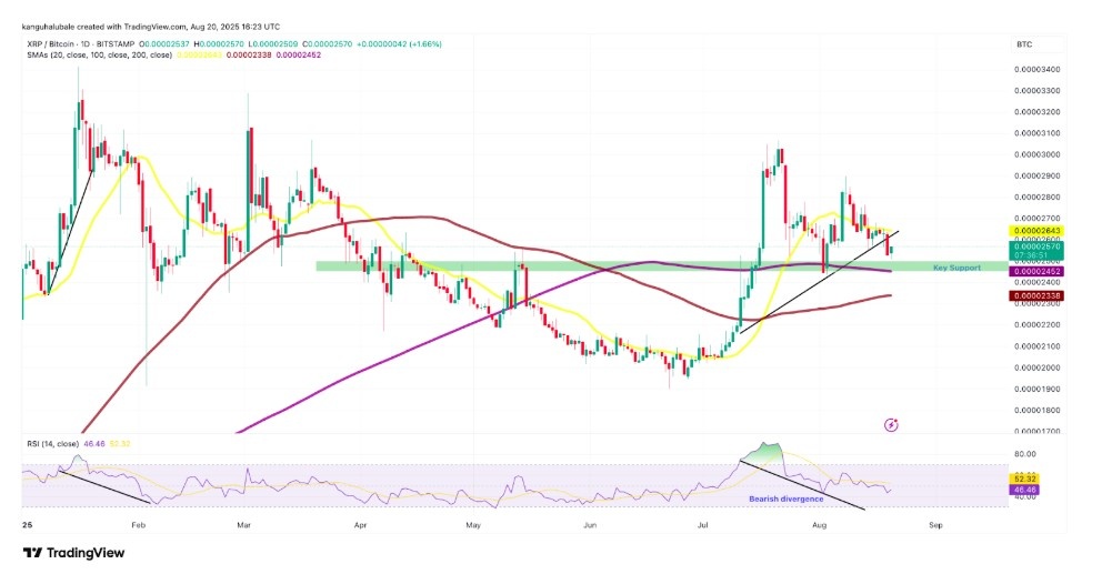 XRP/BTC Grafiğinde Ayı Uyumsuzluğu: Yatırımcılar İçin Kritik Sinyal