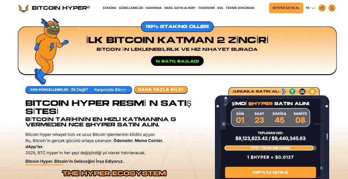 Bitcoin Hyper ön satış 