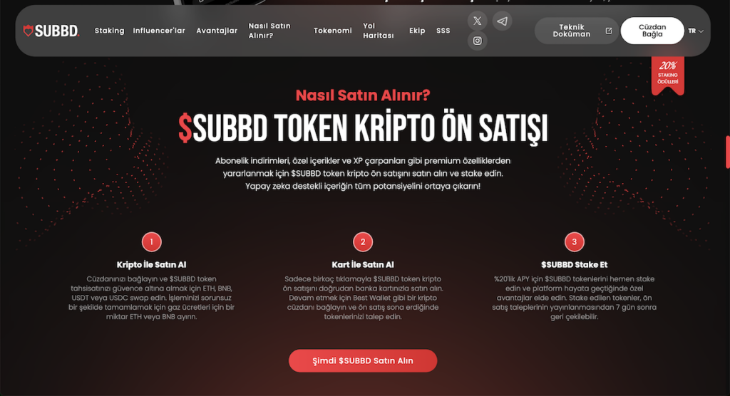 SUBBD – Web3 ve İçerik Üreticileri İçin Yeni Gelir Modeli Sunan Proje