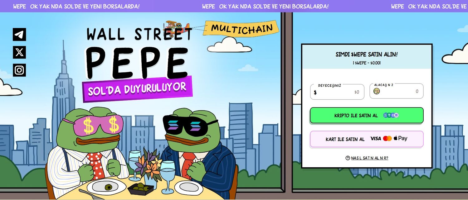 Wall Street Pepe (WEPE) Solana Lansmanı ile Yatırımcılara Yeni Fırsatlar Sunuyor