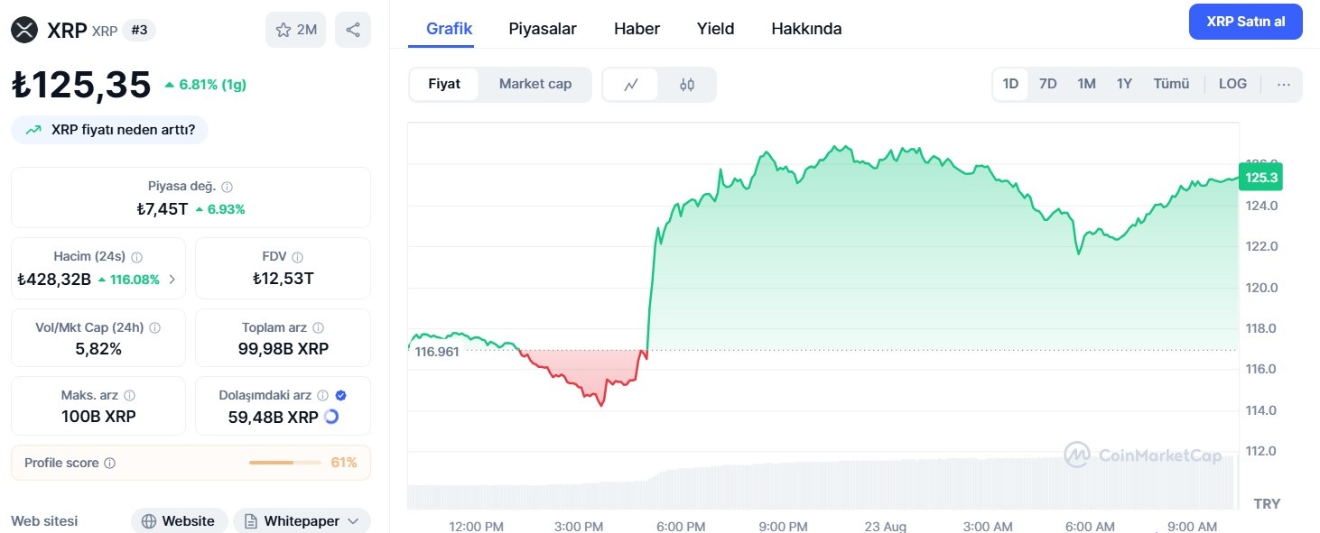 XRP: 3 Dolar Seviyesini Yeniden Aştı