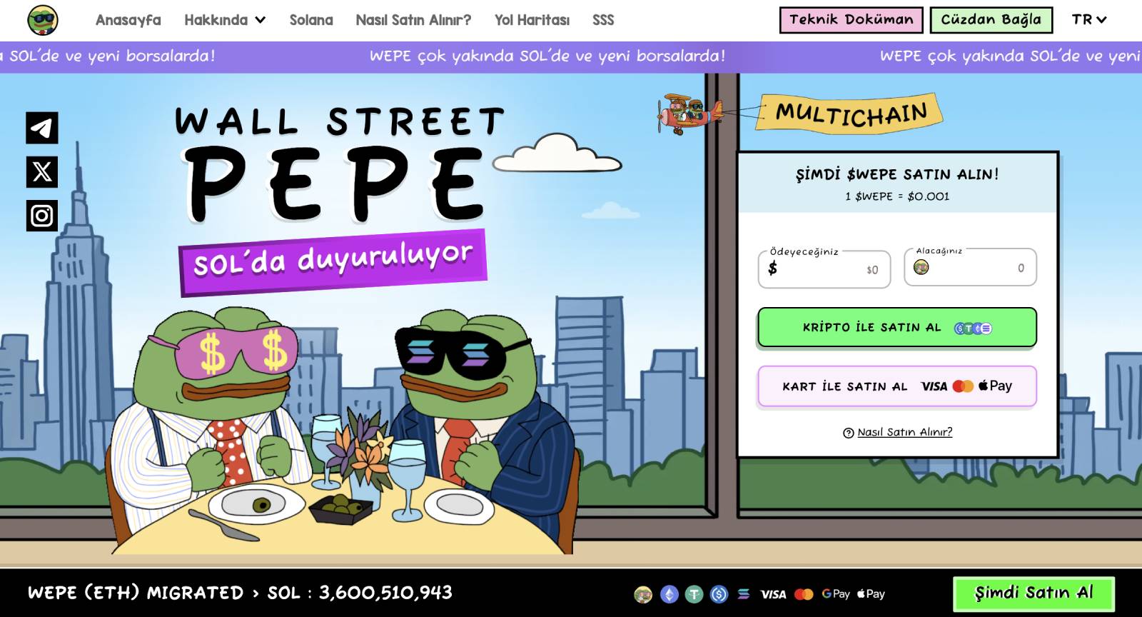 Wall Street Pepe SOL