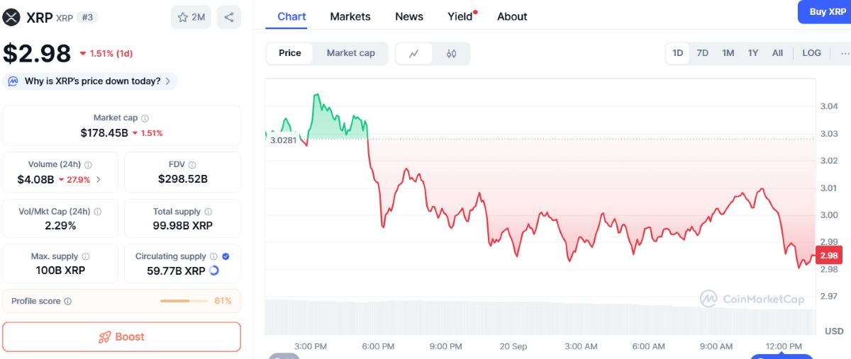 XRP fiyat hareketi