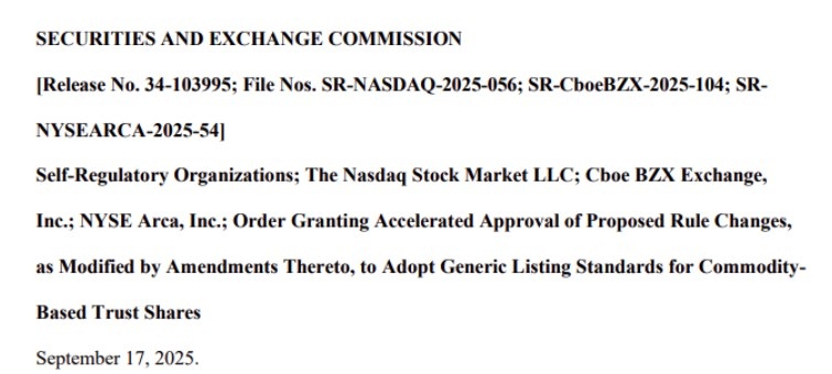 ABD SEC, Kripto ETF’ler İçin Genel Listeleme Standartlarını Onayladı