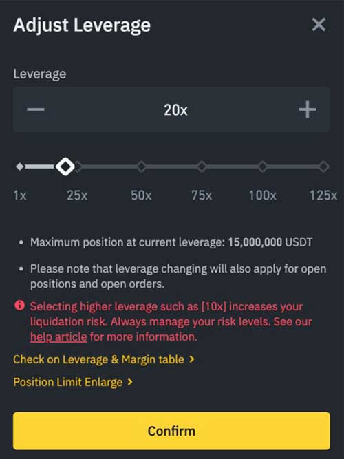 Binance short açmak için kaldıraç ayarı