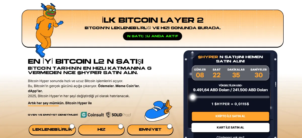 Solana'ya alternatif: Bitcoin Hyper - Bitcoin İşlemlerine Hız ve Ölçeklenebilirlik Sağlayan Layer 2 Çözümü