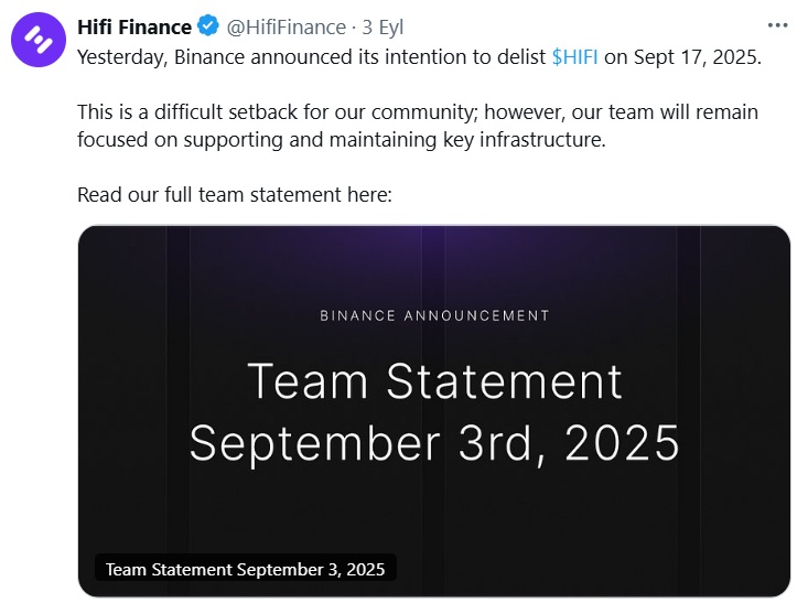hifi finance sosyal medya açıklaması