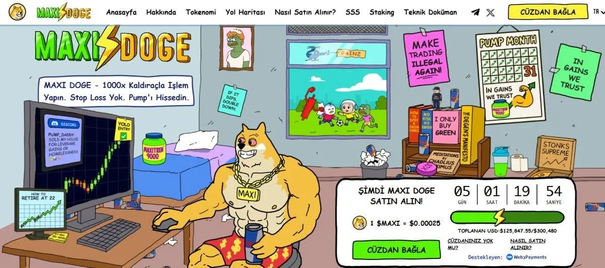 Maxi Doge – Yüksek Kaldıraçlı İşlem Felsefesine Sahip Meme Coin Projesi