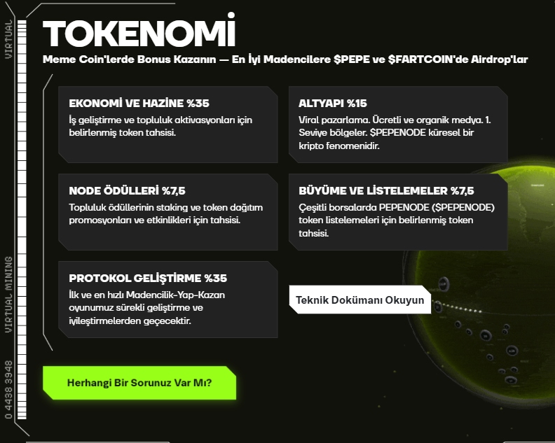 Pepenode tokenomisi