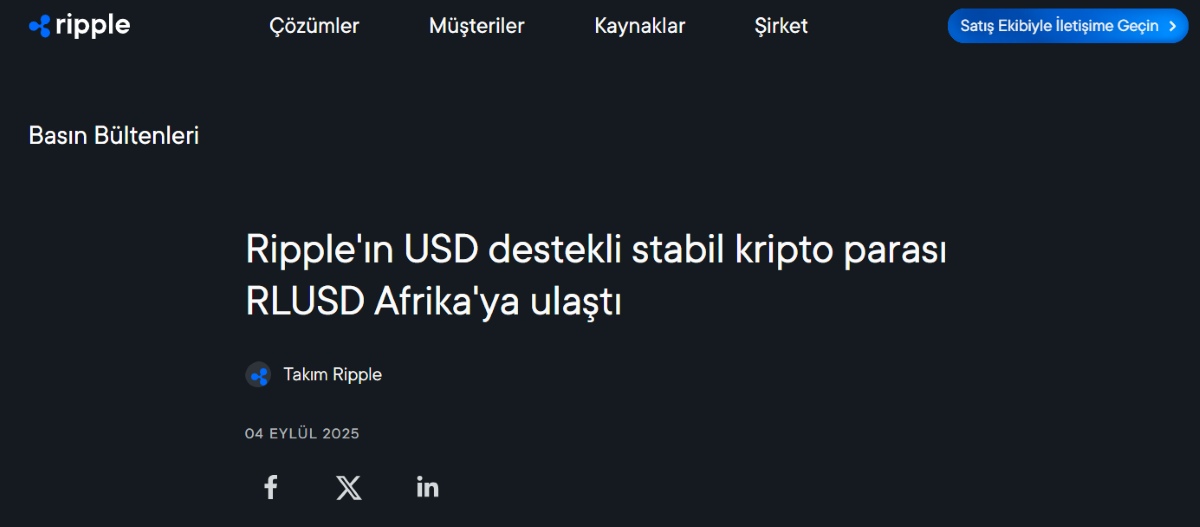 Ripple RLUSD’yi Sahaya Sürüyor