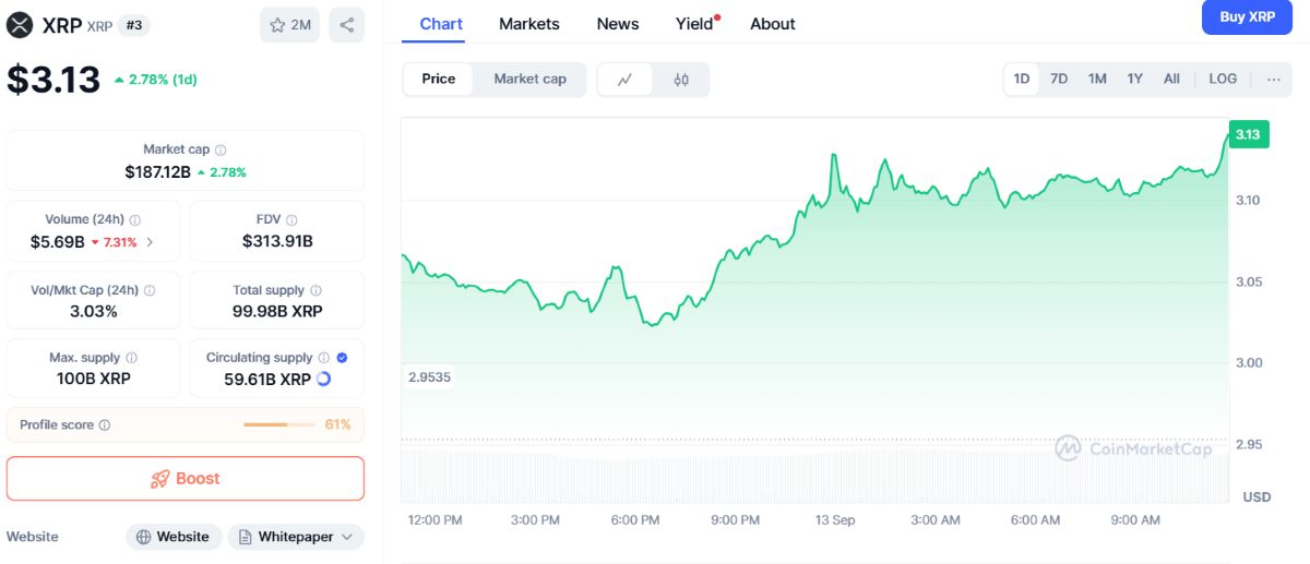 XRP fiyat hareketi