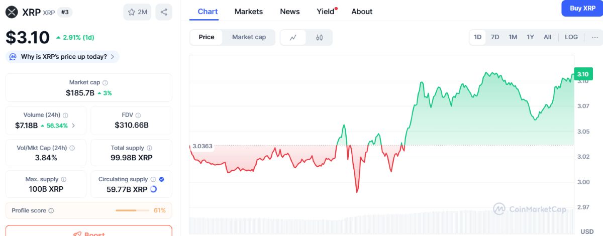 XRP fiyat hareketi