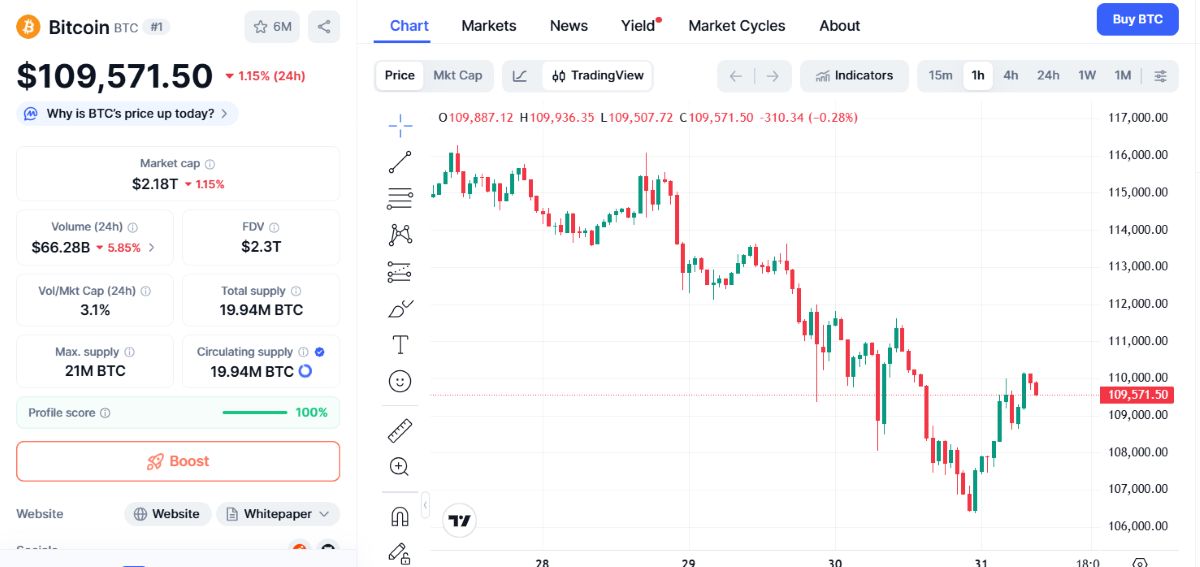 BTC fiyat hareketi