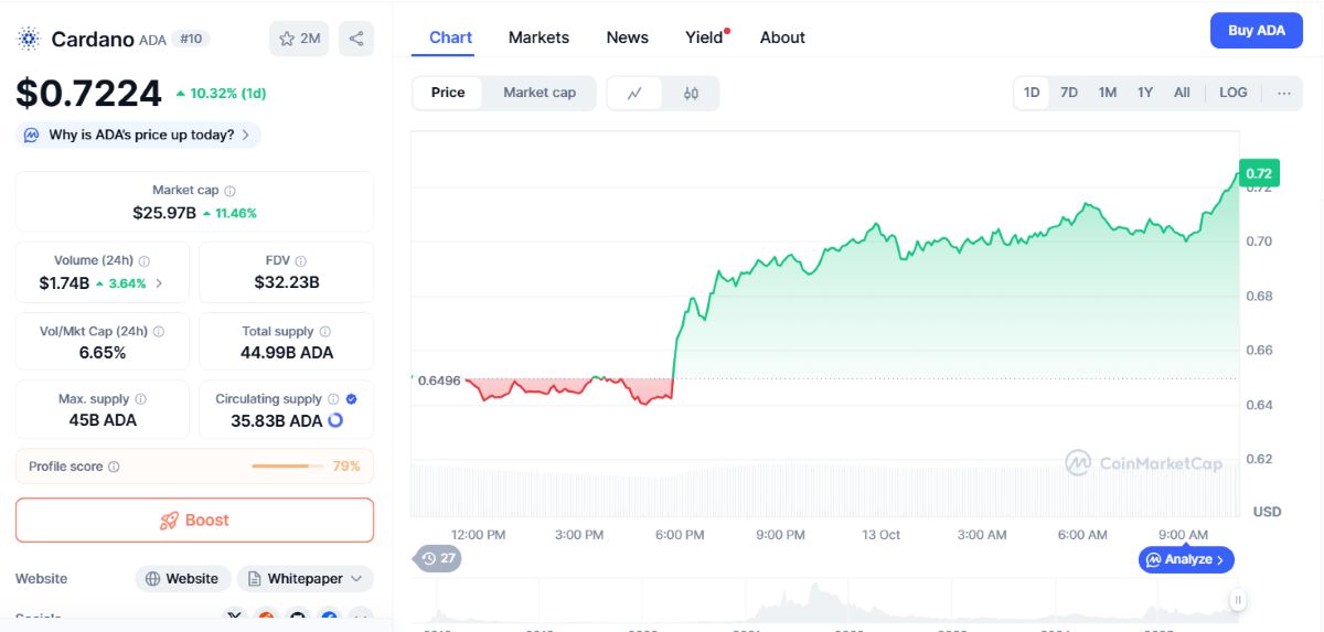 Cardano fiyat hareketi