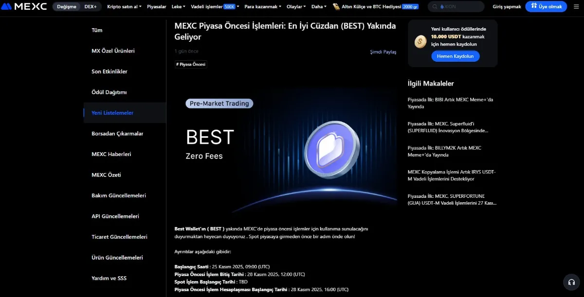 MEXC Listelemesi ve Devasa Airdrop Kampanyası