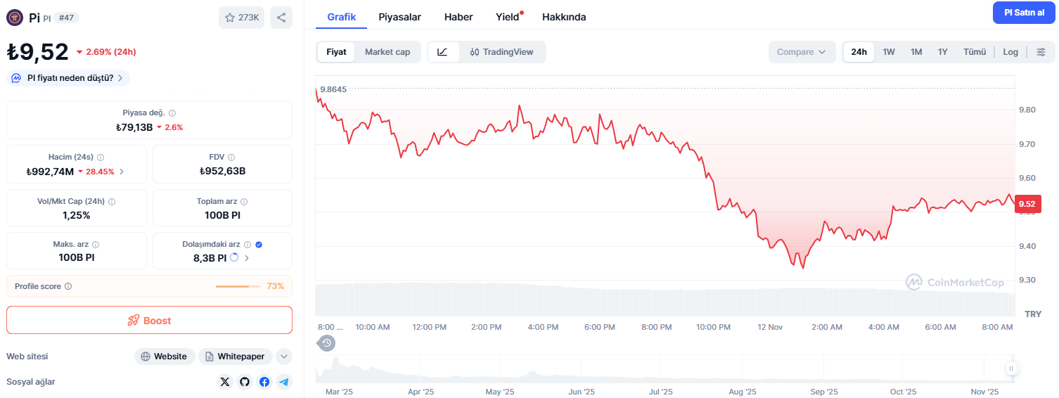 Bugün 1 Pi Coin Ne Kadar?