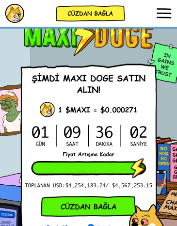 zengin edecek bol sıfırlı coinler- Maxi Doge