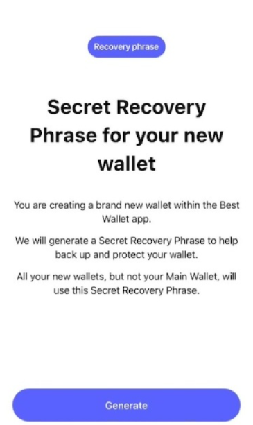 Best Wallet kurtarma ifadesi