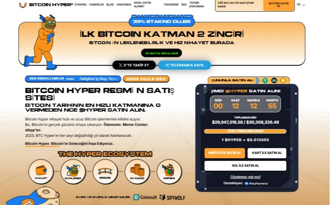 Bitcoin Hyper işlem grafiği