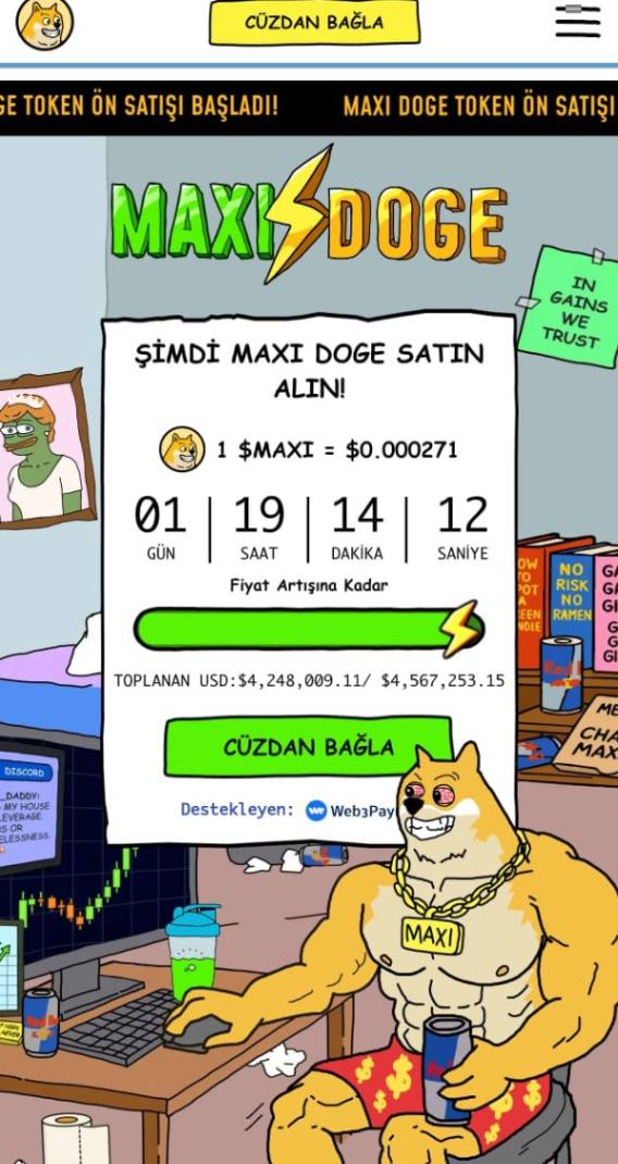 Maxi Doge - en çok artış beklenen coinler