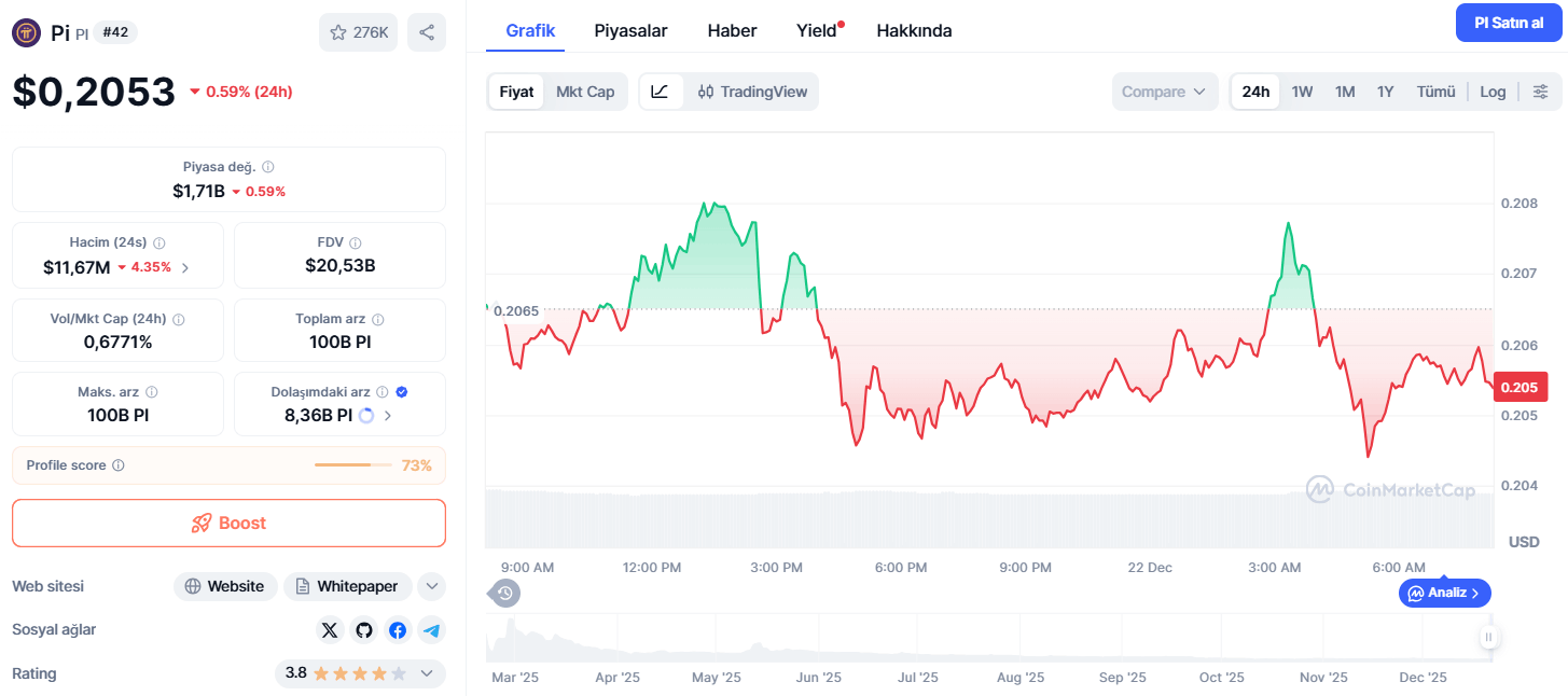 Bugün 1 Pi Coin Fiyatı Ne Kadar?
