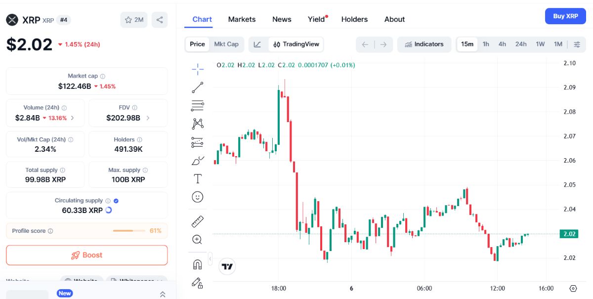 XRP fiyat tahmini